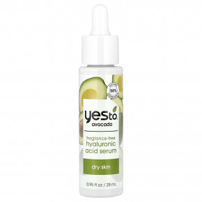 Yes To, Сыворотка с гиалуроновой кислотой без отдушек, для сухой кожи, авокадо, 28 мл (0,95 жидк. Унции) в Москве - eco-herb.ru | фото