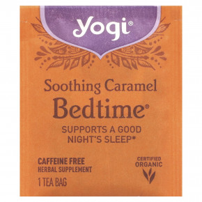 Yogi Tea, Bedtime®, успокаивающая карамель, без кофеина, 16 чайных пакетиков, 30 г (1,07 унций) в Москве - eco-herb.ru | фото