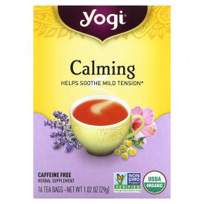 Yogi Tea, Calming, без кофеина, 16 чайных пакетиков, 29 г (1,02 унций) (Товар снят с продажи) в Москве - eco-herb.ru | фото