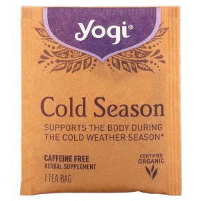 Yogi Tea, Cold Season, Caffeine Free, 16 Tea Bags, 1.12 oz (32 g) в Москве - eco-herb.ru | фото