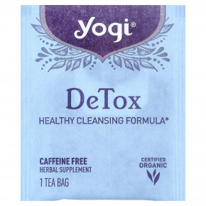 Yogi Tea, DeTox, без кофеина, 16 чайных пакетиков, 29 г (1,02 унции) в Москве - eco-herb.ru | фото