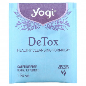 Yogi Tea, Detox, без кофеина, 16 чайных пакетиков, 29 г (1,02 унции) в Москве - eco-herb.ru | фото