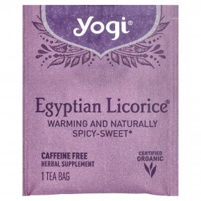 Yogi Tea, Egyptian Licorice®, без кофеина, 16 чайных пакетиков, 36 г (1,27 унции) в Москве - eco-herb.ru | фото