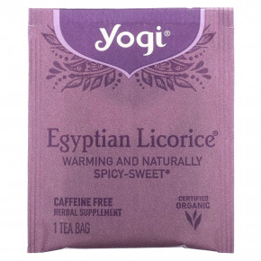 Yogi Tea, Egyptian Licorice (Египетская лакрица), без кофеина, 16 чайных пакетиков, 36 г (1,27 унции) в Москве - eco-herb.ru | фото