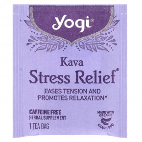 Yogi Tea, Kava Stress Relief, Caffeine Free, 16 Tea Bags, 1.27 oz (36 g) в Москве - eco-herb.ru | фото