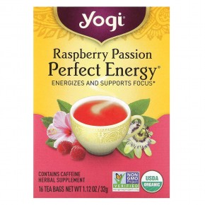 Yogi Tea, Perfect Energy, Raspberry Passion, 16 Tea Bags, 1.12 oz (32 g) в Москве - eco-herb.ru | фото