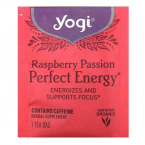 Yogi Tea, Perfect Energy, малиновая страсть, 16 чайных пакетиков, 32 г (1,12 унции) в Москве - eco-herb.ru | фото