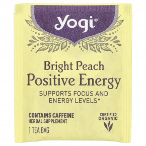 Yogi Tea, Positive Energy™, Bright Peach , 16 Tea Bags, 1.02 oz (29 g) в Москве - eco-herb.ru | фото