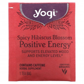 Yogi Tea, Spicy Hibiscus Positive Energy, 16 чайных пакетиков, 32 г (1,12 унции) (Товар снят с продажи) в Москве - eco-herb.ru | изображение Yogi Tea, Spicy Hibiscus Positive Energy, 16 чайных пакетиков, 32 г (1,12 унции) (Товар снят с продажи) в Москве - eco-herb.ru | фото