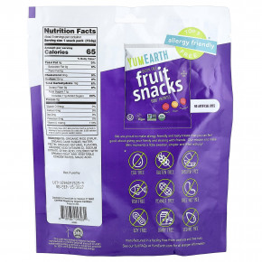 YumEarth, фруктовые снеки без глютена, ассорти любимых вкусов, 5 упаковок по 19,8 г (0,7 унции) в Москве - eco-herb.ru | фото
