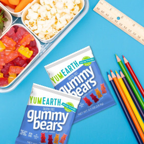 YumEarth, жевательные мишки без глютена, со вкусом клубники, вишни, манго и персика, 5 порционных пакетиков по 19,8 г (0,7 унции) в Москве - eco-herb.ru | фото