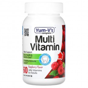 YumV's, Мультивитамины для взрослых, со вкусом малины, 60 желейных витаминов в Москве - eco-herb.ru | фото