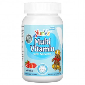 YumV's, Мультивитамины с минералами, приятные фруктовые вкусы, 60 желейных таблеток - описание