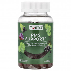YumVs, жевательные таблетки для поддержки ПМС, натуральный продукт, 60 жевательных таблеток - описание | фото