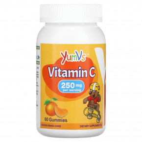 YumVs, Kids, Vitamin C, Delicious Orange, 250 mg, 60 Gummies в Москве - eco-herb.ru | фото