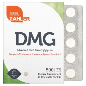 Zahler, Advanced DMG, Dimethylglycine, 500 mg, 90 Chewable Tablets в Москве - eco-herb.ru | фото