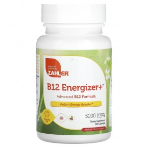 Zahler, B12 Energizer +, улучшенная формула витамина B12, натуральная вишня, 5000 мкг, 120 пастилок в Москве - eco-herb.ru | фото