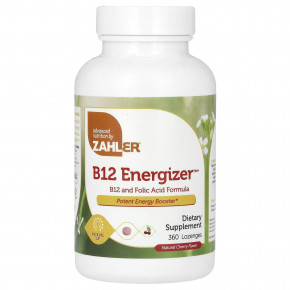 Zahler, B12 Energizer, формула витамина B12 и фолиевой кислоты, натуральная вишня, 360 пастилок в Москве - eco-herb.ru | фото