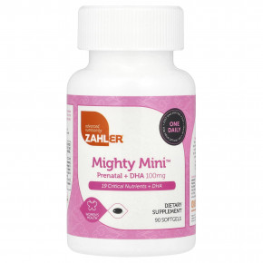 Zahler, Mighty Mini Prenatal + DHA, 100 мг, 90 мягких таблеток в Москве - eco-herb.ru | фото