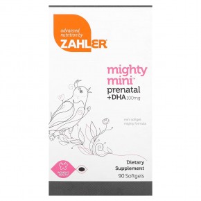 Zahler, Mighty Mini Prenatal + DHA, 100 мг, 90 мягких таблеток в Москве - eco-herb.ru | фото