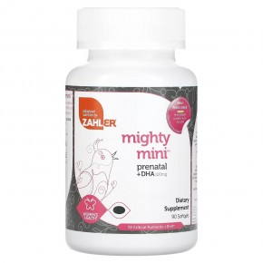 Zahler, Mighty Mini Prenatal + DHA, 100 мг, 90 мягких таблеток в Москве - eco-herb.ru | фото