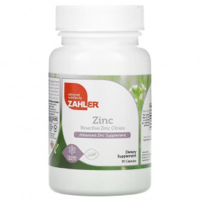Zahler, Zinc, биоактивный цитрат цинка, 90 капсул в Москве - eco-herb.ru | фото