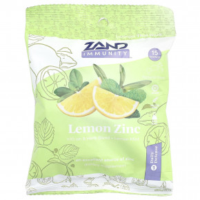 Zand, Immunity™, цинк с лимоном, лимон и мята, 15 пастилок (Товар снят с продажи) в Москве - eco-herb.ru | фото