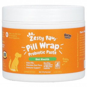 Zesty Paws, Pill Wrap, пробиотическая паста, для собак всех возрастов, бекон, 120 г (4,2 унции) - описание | фото