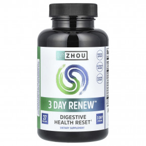 Zhou Nutrition, 3 Day Renew, восстановление здоровья пищеварительной системы, 27 растительных капсул в Москве - eco-herb.ru | фото