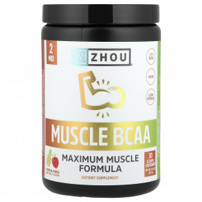 Zhou Nutrition, BCAA для мышц, со вкусом тропического пунша, 257 г (9,06 унции) в Москве - eco-herb.ru | изображение Zhou Nutrition, BCAA для мышц, со вкусом тропического пунша, 257 г (9,06 унции) в Москве - eco-herb.ru | фото