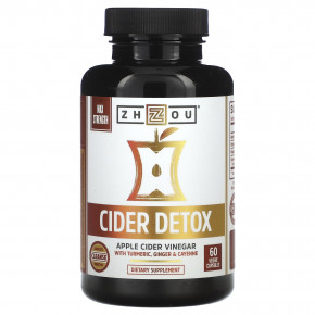 Zhou Nutrition, Cider Detox, 60 растительных капсул - описание | фото