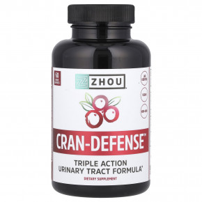 Zhou Nutrition, Cran-Defense ™, 60 растительных капсул - описание | фото