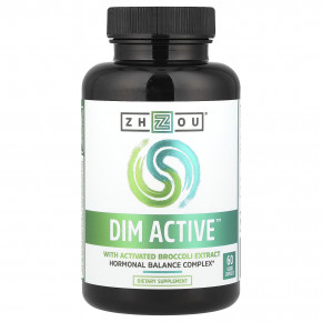 Zhou Nutrition, DIM Active™ с активированным экстрактом брокколи, 60 растительных капсул - описание | фото