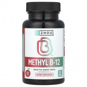 Zhou Nutrition, Methyl B-12, натуральная вишня, 5000 мкг, 60 микроладсов в Москве - eco-herb.ru | фото