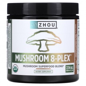 Zhou Nutrition, Mushroom 8-Plex Powder, 2.14 oz (60 g) в Москве - eco-herb.ru | фото
