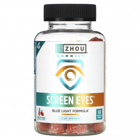 Zhou Nutrition, Screen Eyes, тропическое манго, 60 вегетарианских жевательных таблеток в Москве - eco-herb.ru | фото