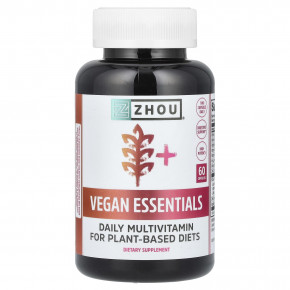 Zhou Nutrition, Vegan Essentials, 60 капсул - описание | фото