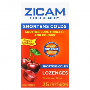 Zicam, Cold Remedy, Lozenges, Wild Cherry , 25 Individually Wrapped Lozenges в Москве - eco-herb.ru | фото