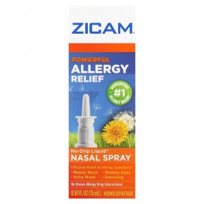 Zicam, Powerful Allergy Relief, жидкий спрей для носа без капель, 15 мл (0,50 жидк. Унции) в Москве - eco-herb.ru | фото