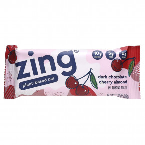 Zing Bars, Plant-Based Bar, темный шоколад, вишня и миндаль в миндальной пасте, 12 батончиков по 50 г (1,76 унции) в Москве - eco-herb.ru | фото