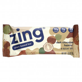 Zing Bars, растительный батончик, темный шоколад с фундуком и пастой из фундука, 12 батончиков по 50 г (1,76 унции) в Москве - eco-herb.ru | фото