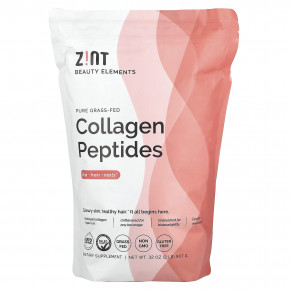 Zint, чистые пептиды коллагена от животных травяного откорма, без вкусовых добавок, мягкая упаковка, 907 г (32 унции) - описание | фото
