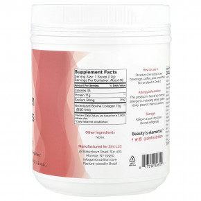 Zint, Чистые пептиды коллагена от травяного откорма, без добавок, в упаковке, 454 г (16 унций) в Москве - eco-herb.ru | фото