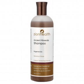 Zion Health, Ancient Minerals, шампунь, герань и роза, 473 мл (16 жидк. унц.) - описание | фото