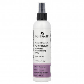 Zion Health, Ancient Minerals, восстановление волос, питательный и укрепляющий спрей, 237 мл (8 жидк. унц.) - описание | фото