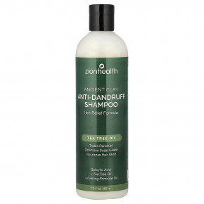 Zion Health, древняя глина, шампунь против перхоти, средство для облегчения зуда, 355 мл (12 жидк. унций) - описание | фото