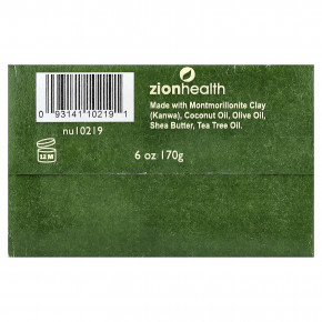 Zion Health, Кусковое мыло из древней глины с маслом чайного дерева, без отдушек, 170 г (6 унций) в Москве - eco-herb.ru | изображение Zion Health, Кусковое мыло из древней глины с маслом чайного дерева, без отдушек, 170 г (6 унций) в Москве - eco-herb.ru | фото