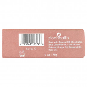 Zion Health, Кусковое мыло с бергамотом и розой Ancient Clay, 170 г (6 унций) в Москве - eco-herb.ru | изображение Zion Health, Кусковое мыло с бергамотом и розой Ancient Clay, 170 г (6 унций) в Москве - eco-herb.ru | фото