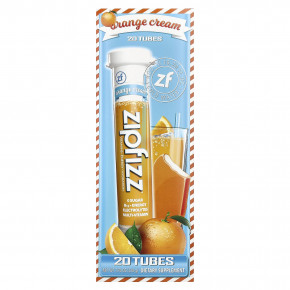 Zipfizz, Энергетическая смесь для здорового спорта с витамином B12, апельсиновый крем, 20 тюбиков по 11 г (0,39 унции) в Москве - eco-herb.ru | фото