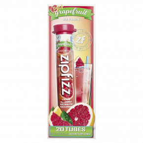 Zipfizz, Энергетическая смесь для здорового спорта с витамином B12, розовый грейпфрут, 20 тюбиков по 11 г (0,39 унции) - описание